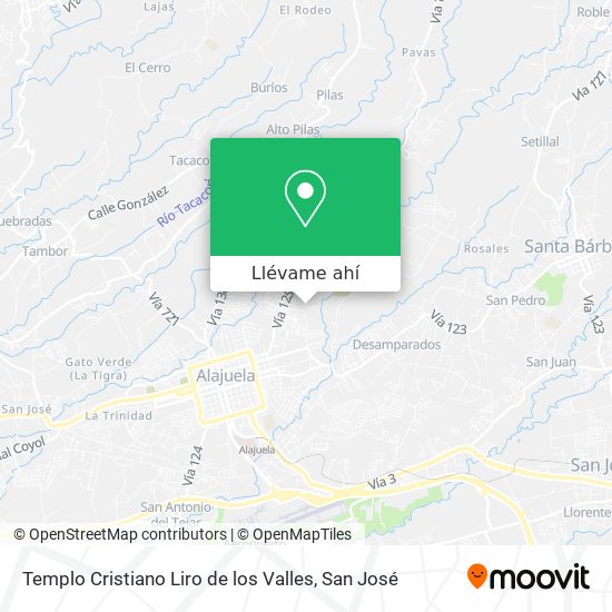 Mapa de Templo Cristiano Liro de los Valles