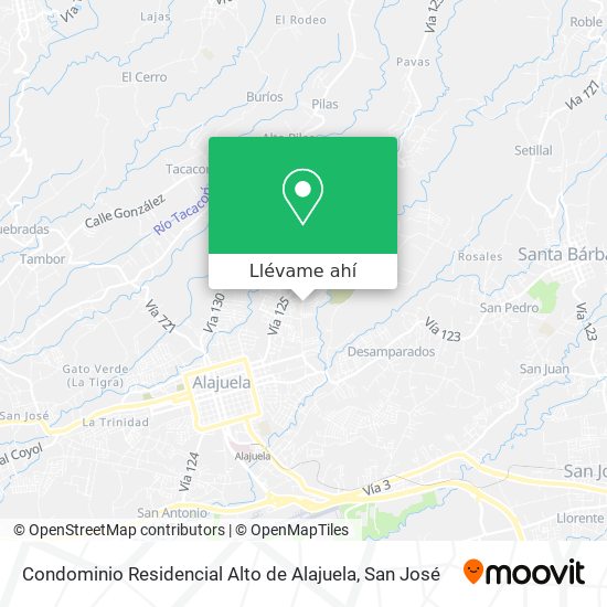 Mapa de Condominio Residencial Alto de Alajuela