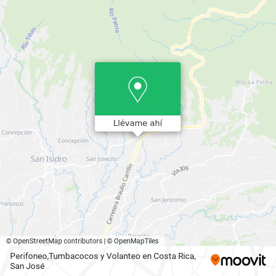 Mapa de Perifoneo,Tumbacocos y Volanteo en Costa Rica