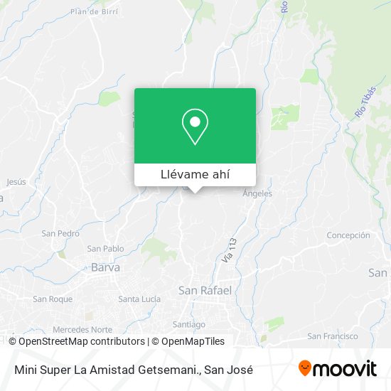 Mapa de Mini Super La Amistad Getsemani.