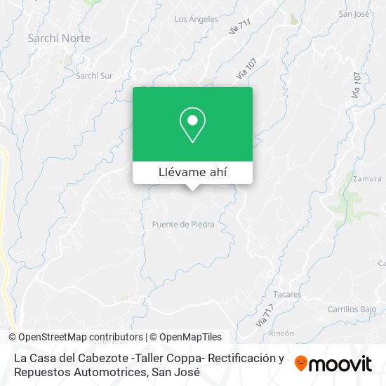 Mapa de La Casa del Cabezote -Taller Coppa- Rectificación y Repuestos Automotrices