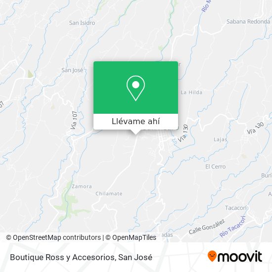 Mapa de Boutique Ross y Accesorios