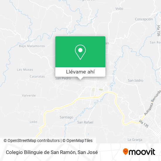 Mapa de Colegio Bilinguie de San Ramón