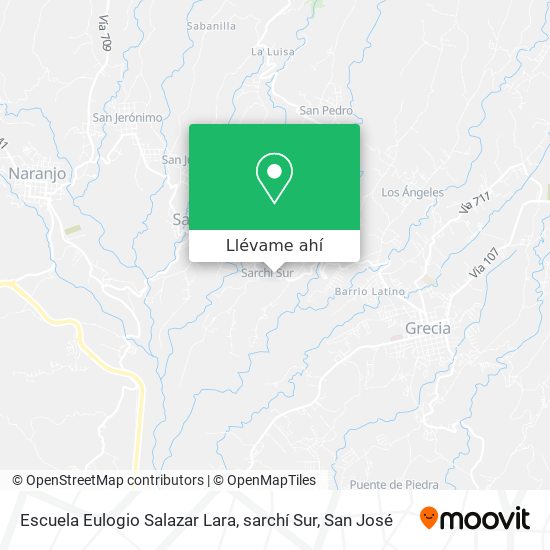 Mapa de Escuela Eulogio Salazar Lara, sarchí Sur