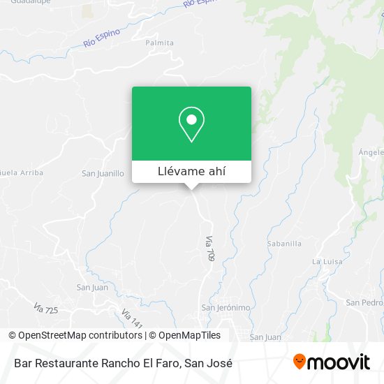 Mapa de Bar Restaurante Rancho El Faro