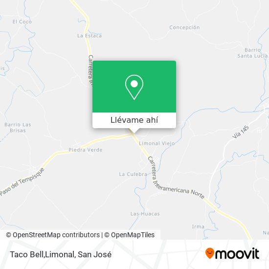 Mapa de Taco Bell,Limonal