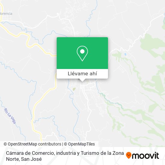 Mapa de Cámara de Comercio, industria y Turismo de la Zona Norte