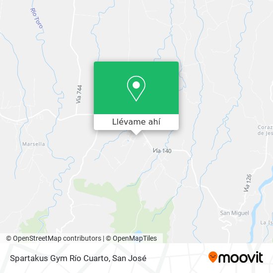 Mapa de Spartakus Gym Río Cuarto