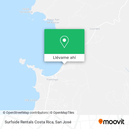 Mapa de Surfside Rentals Costa Rica