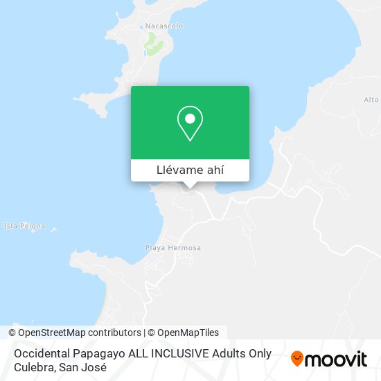 Mapa de Occidental Papagayo ALL INCLUSIVE Adults Only Culebra