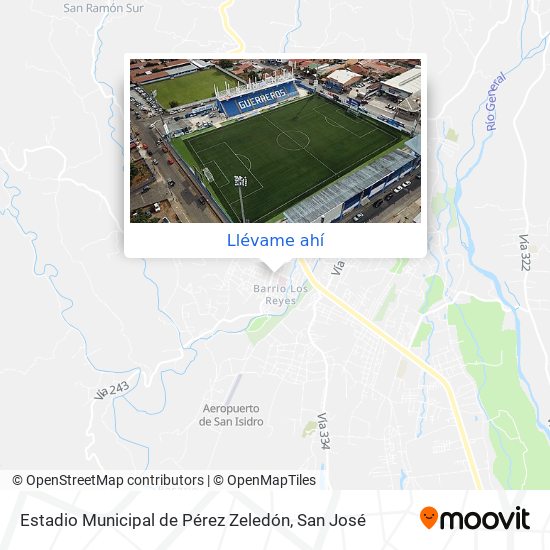 Mapa de Estadio Municipal de Pérez Zeledón