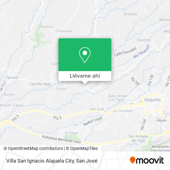 Mapa de Villa San Ignacio Alajuela City