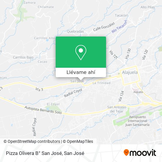 Mapa de Pizza Olivera B° San José