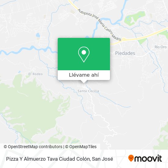 Mapa de Pizza Y Almuerzo Tava Ciudad Colón