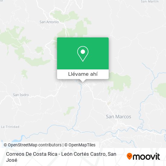 Mapa de Correos De Costa Rica - León Cortés Castro
