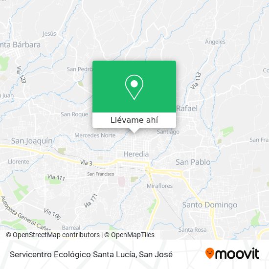 Mapa de Servicentro Ecológico Santa Lucía