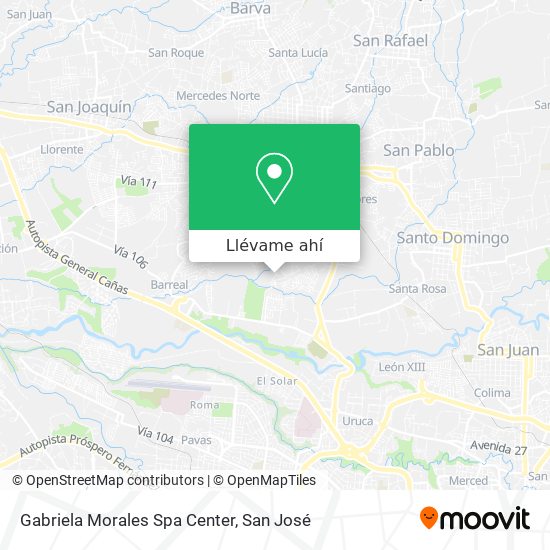Mapa de Gabriela Morales Spa Center