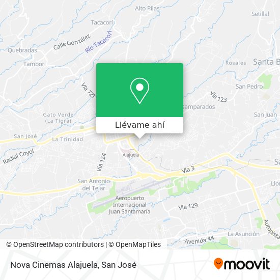 Mapa de Nova Cinemas Alajuela