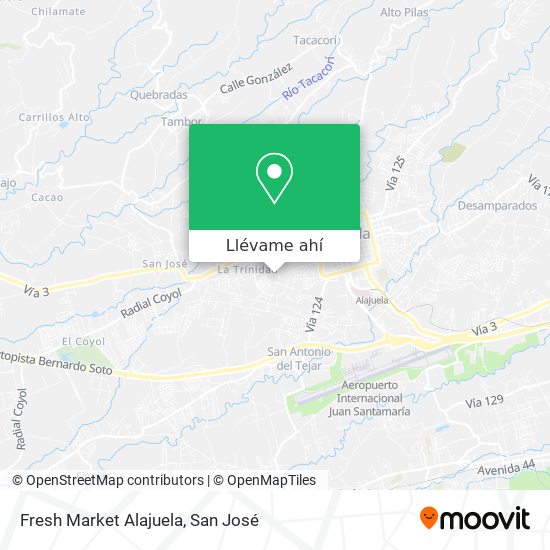 Mapa de Fresh Market Alajuela