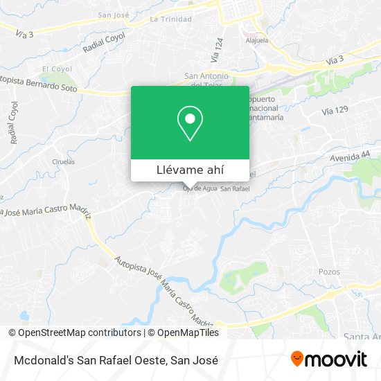 Mapa de Mcdonald's San Rafael Oeste