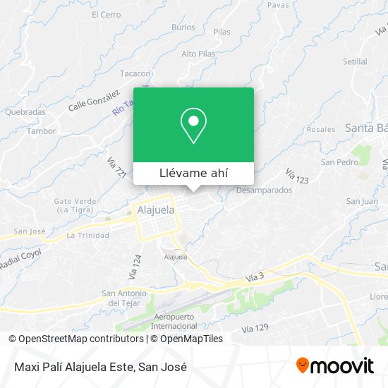 Mapa de Maxi Palí Alajuela Este