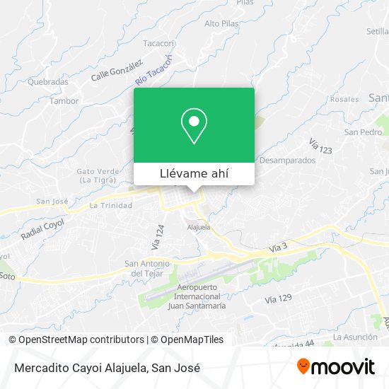 Mapa de Mercadito Cayoi Alajuela