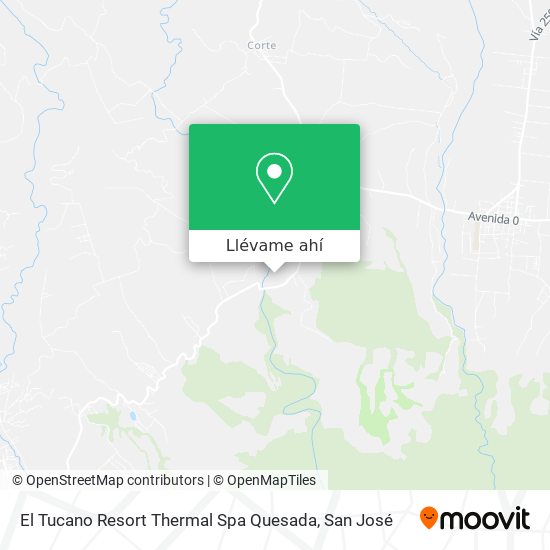 Mapa de El Tucano Resort Thermal Spa Quesada