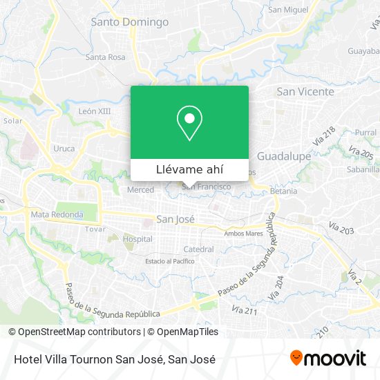 Mapa de Hotel Villa Tournon San José