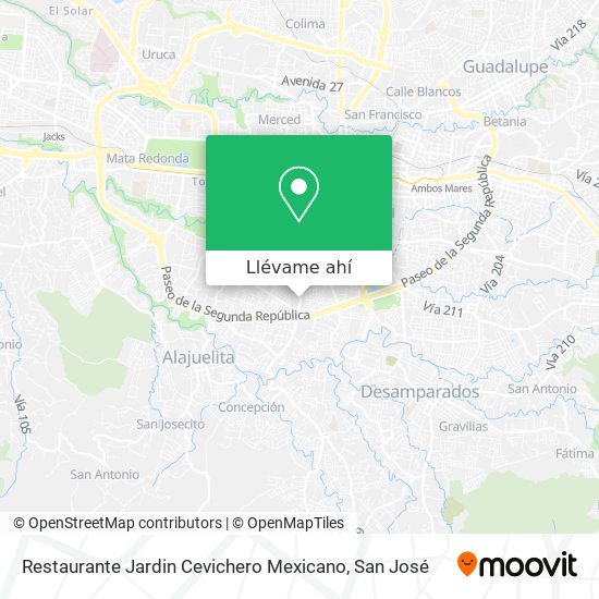 Mapa de Restaurante Jardin Cevichero Mexicano