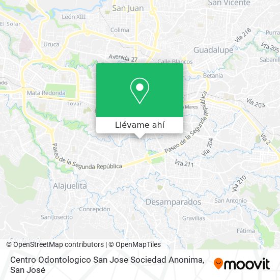 Mapa de Centro Odontologico San Jose Sociedad Anonima