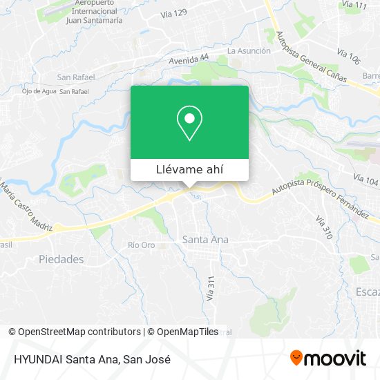 Mapa de HYUNDAI Santa Ana