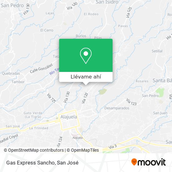 Mapa de Gas Express Sancho