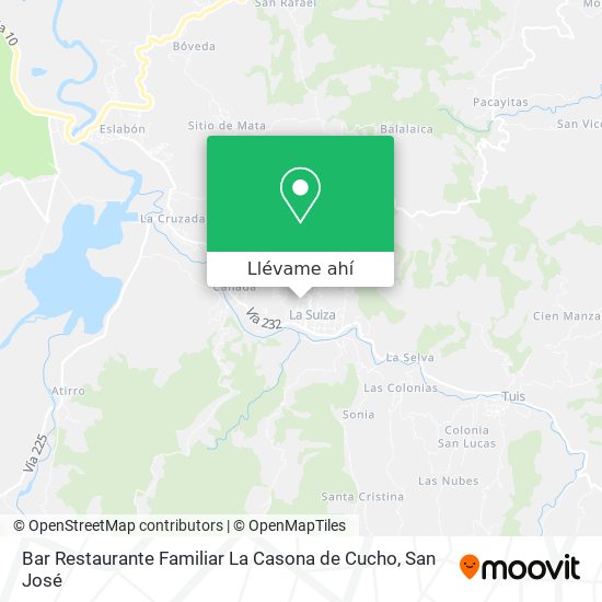 Mapa de Bar Restaurante Familiar La Casona de Cucho