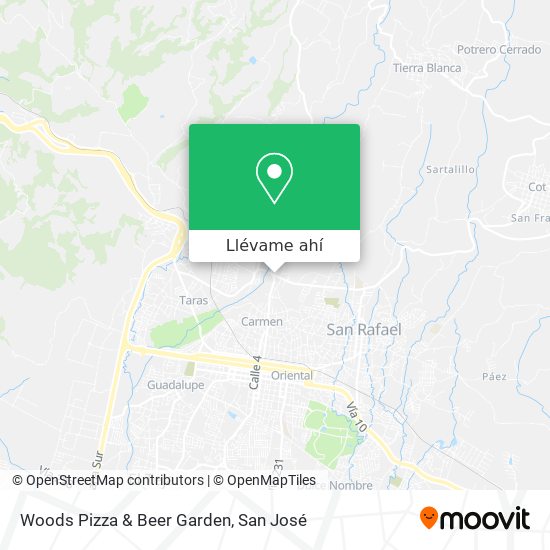 Mapa de Woods Pizza & Beer Garden