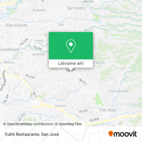 Mapa de Kahli Restaurante