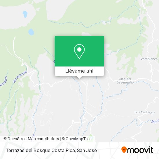 Mapa de Terrazas del Bosque Costa Rica