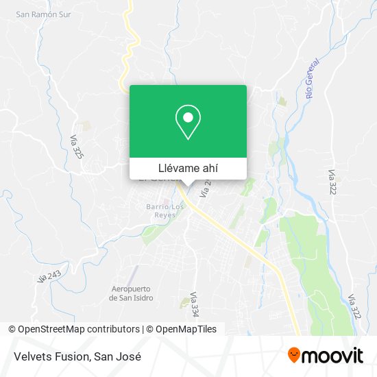 Cómo llegar a Velvets Fusion en Pérez Zeledón en Autobús?