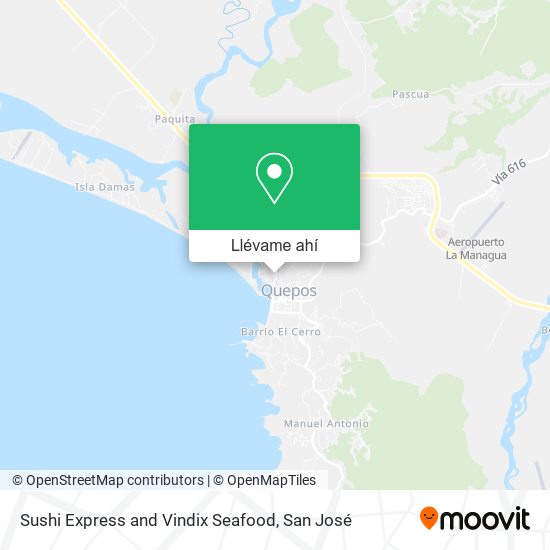 Mapa de Sushi Express and Vindix Seafood