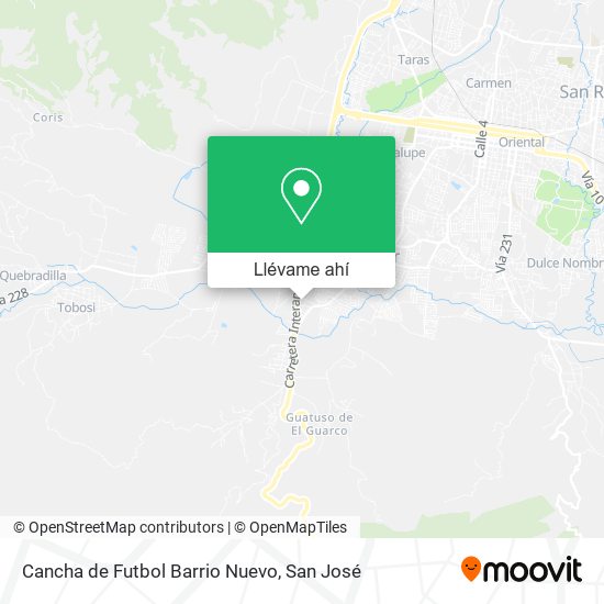 Mapa de Cancha de Futbol Barrio Nuevo