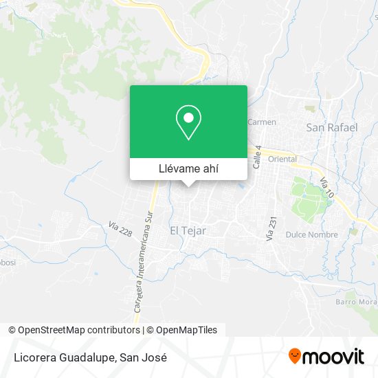 Mapa de Licorera Guadalupe
