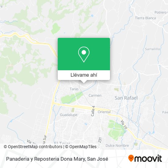Mapa de Panaderia y Reposteria Dona Mary