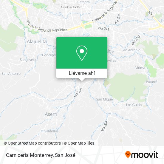 Mapa de Carniceria Monterrey