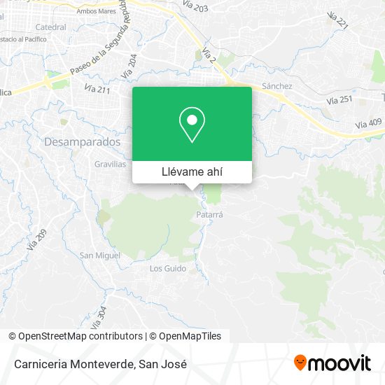 Mapa de Carniceria Monteverde