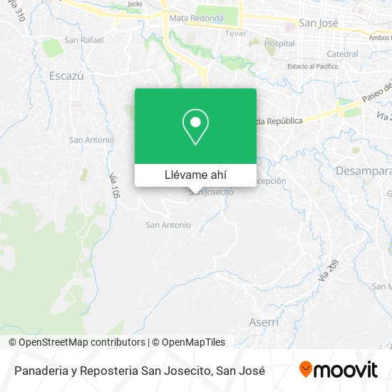 Mapa de Panaderia y Reposteria San Josecito
