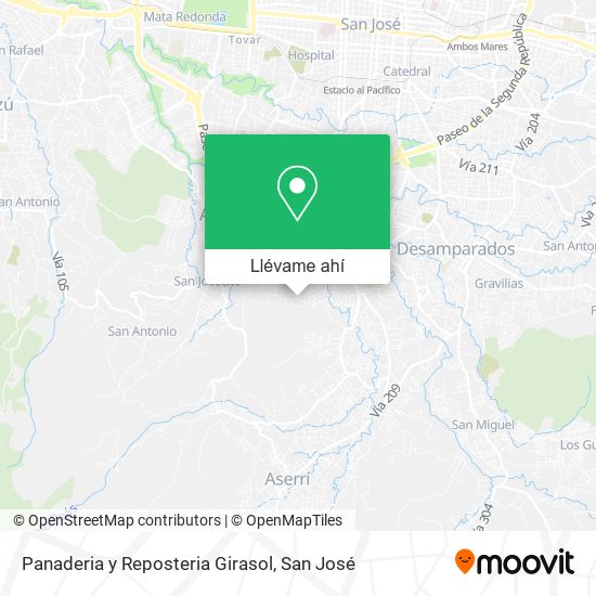 Mapa de Panaderia y Reposteria Girasol