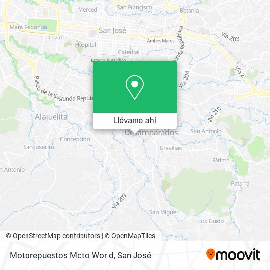 Mapa de Motorepuestos Moto World