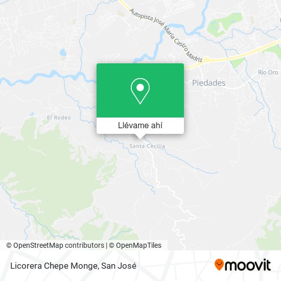 Mapa de Licorera Chepe Monge