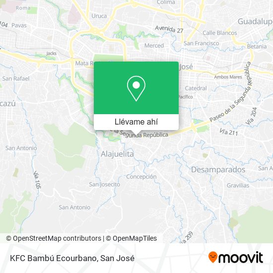 Mapa de KFC Bambú Ecourbano