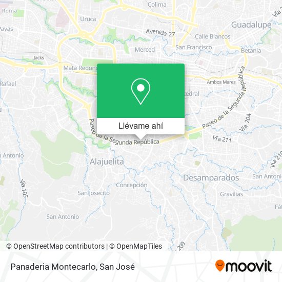 Mapa de Panaderia Montecarlo