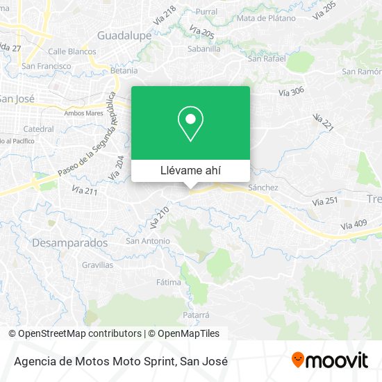 Mapa de Agencia de Motos Moto Sprint